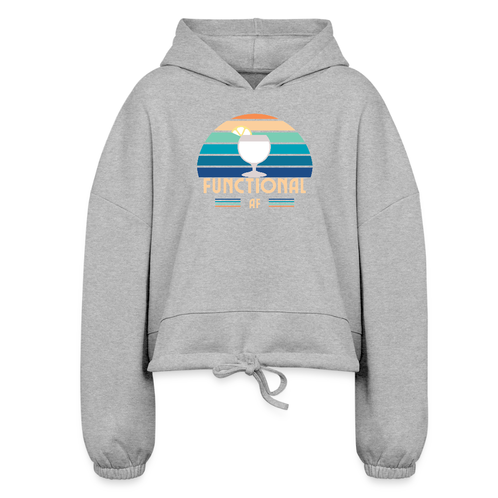 Functional AF cropped hoodie - heather gray