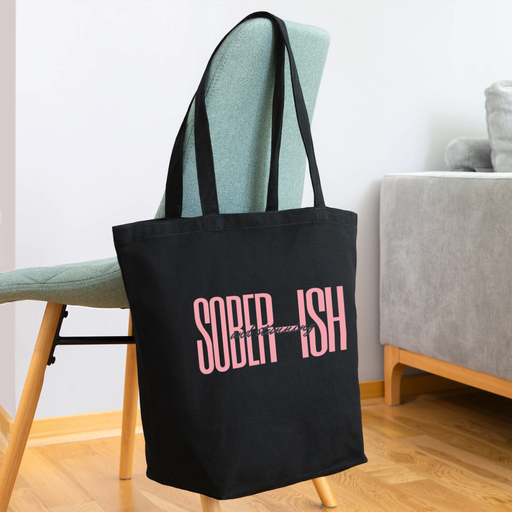 Soberish & Stunning Eco-Friendly Cotton Tote - black