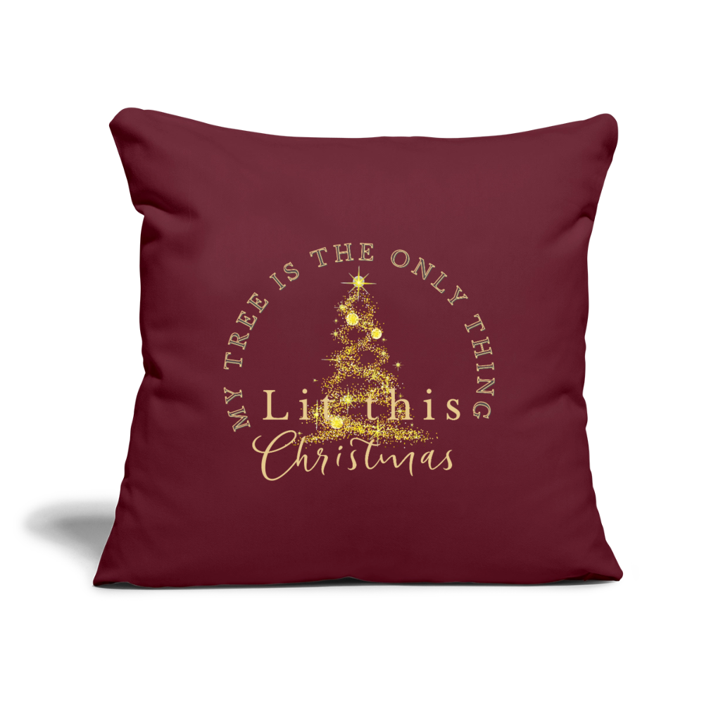 Only my Tree Throw Pillow Cover - burgundy