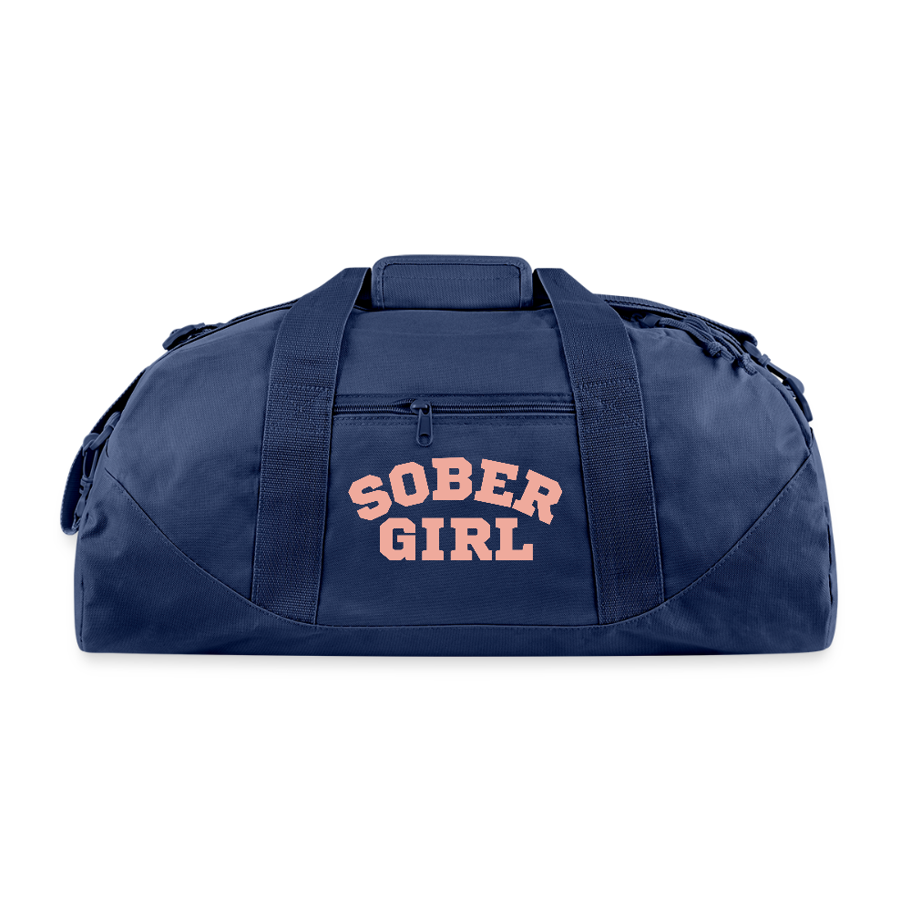 Sober Girl Recycled Duffel Bag - navy