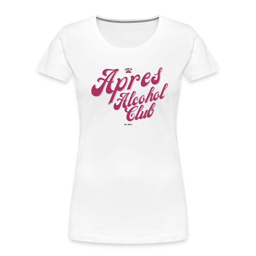 Apres Alcohol Club Women’s Premium Organic T-Shirt - white