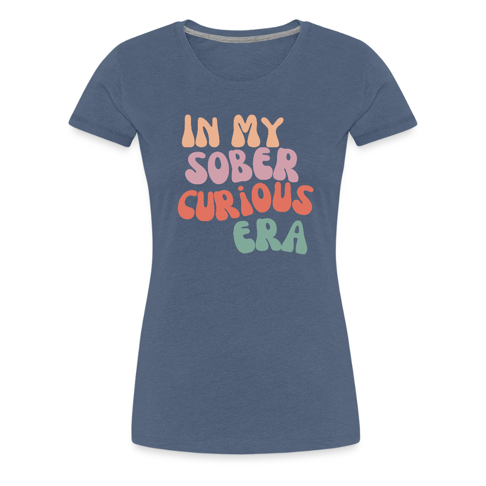 Sober Curious Era Women’s Premium T-Shirt - heather blue