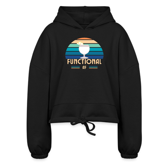 Functional AF cropped hoodie - black