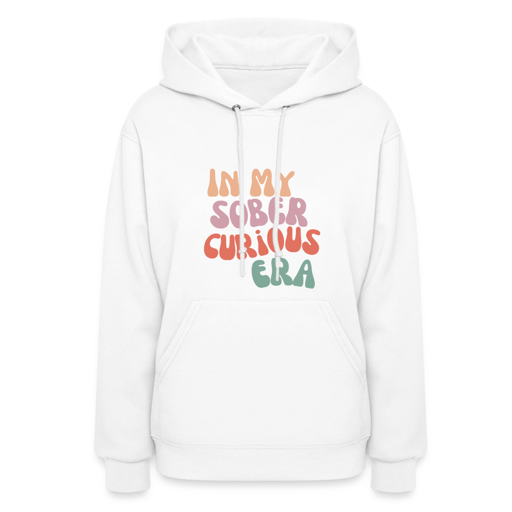 Sober Curious Era Women's Hoodie - white