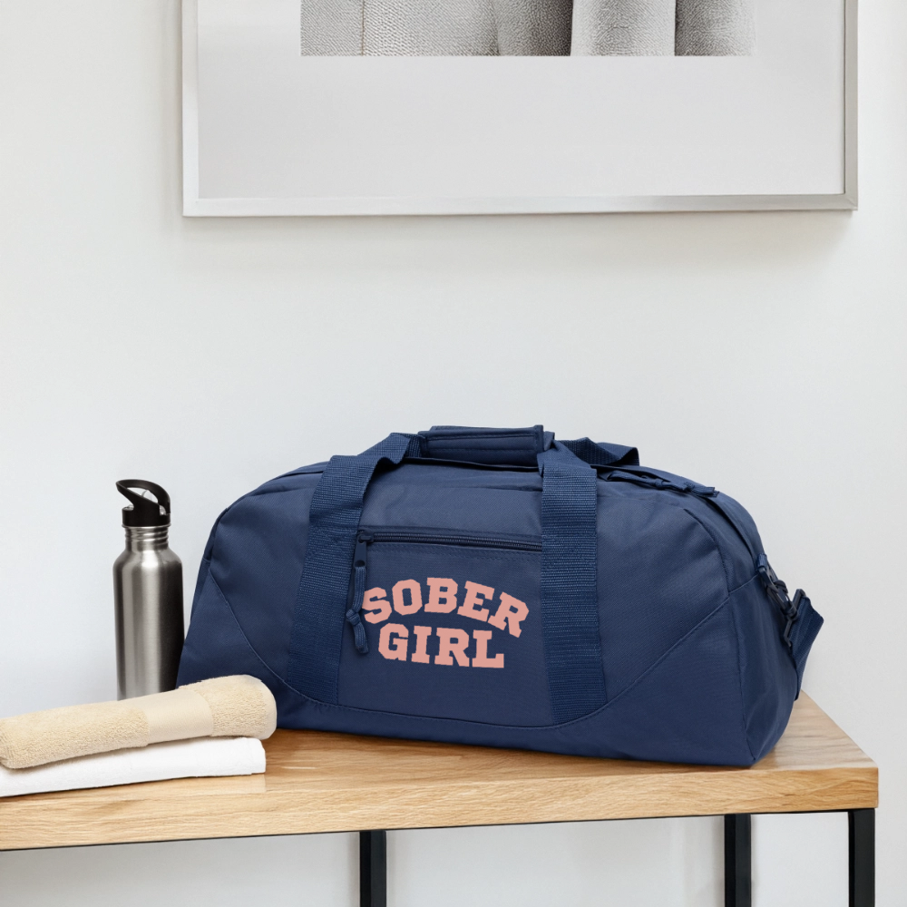 Sober Girl Recycled Duffel Bag - navy