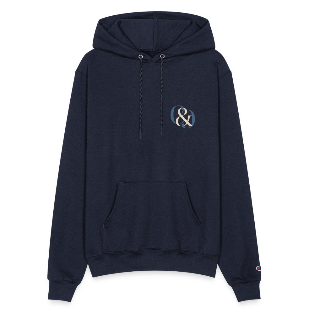 Logo Champion Unisex Powerblend Hoodie - navy