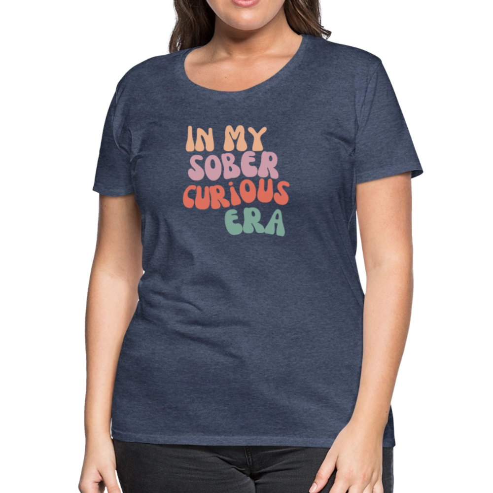 Sober Curious Era Women’s Premium T-Shirt - heather blue