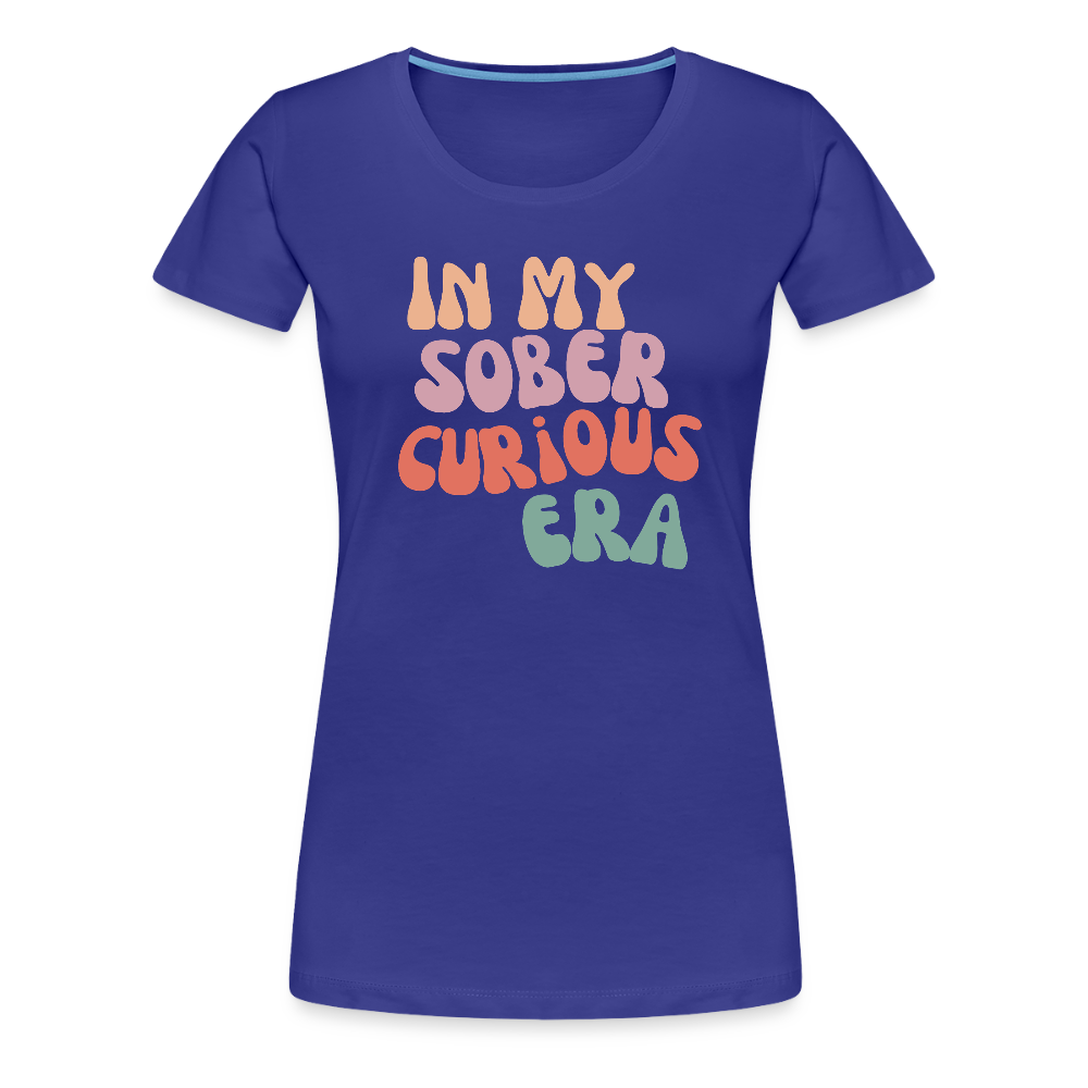 Sober Curious Era Women’s Premium T-Shirt - royal blue