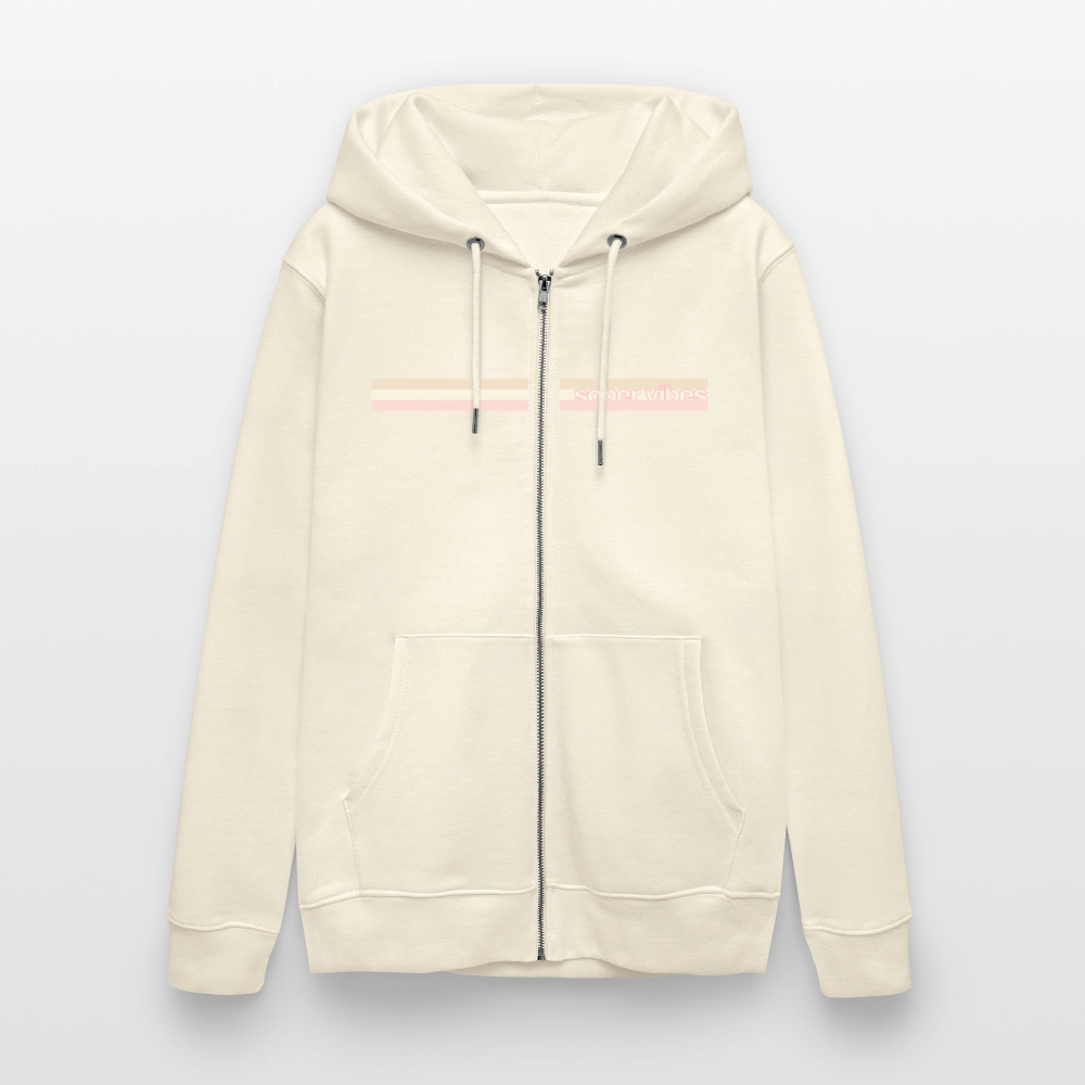 Sober Vibes Zip-Up Winter Stripe - natural raw