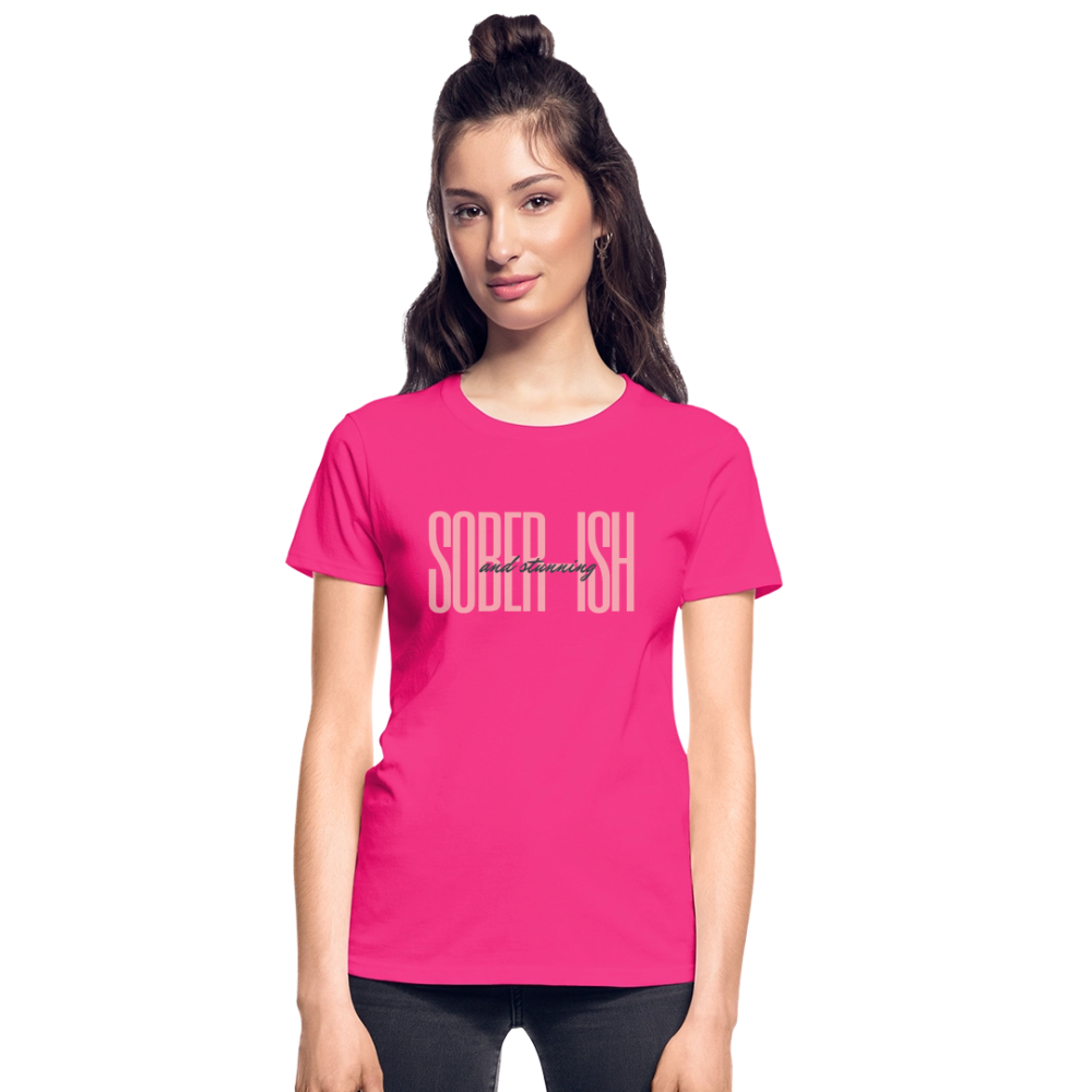 Sober-ish and Stunning Women’s Premium Organic T-Shirt - fuchsia