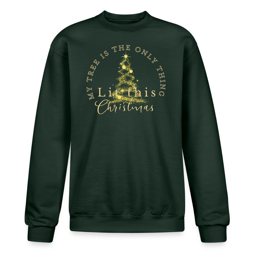 Only the tree Crewneck Sweatshirt - Dark Green