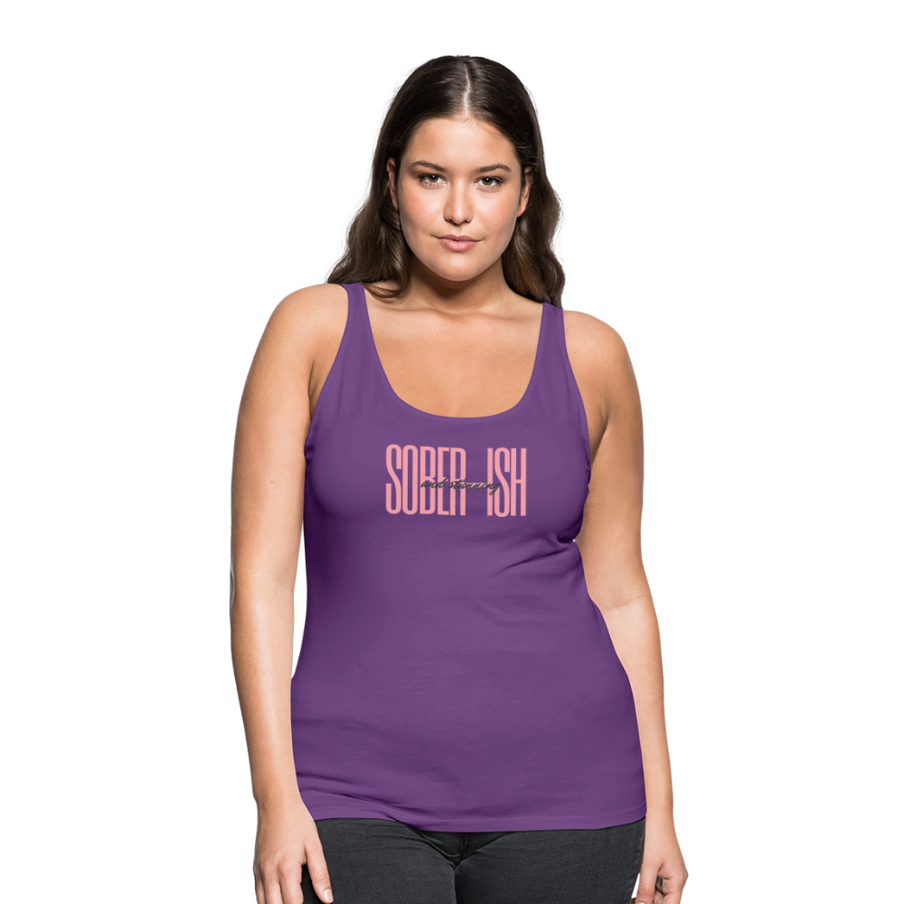 Sober-ish and Stunning Premium Tank Top - purple