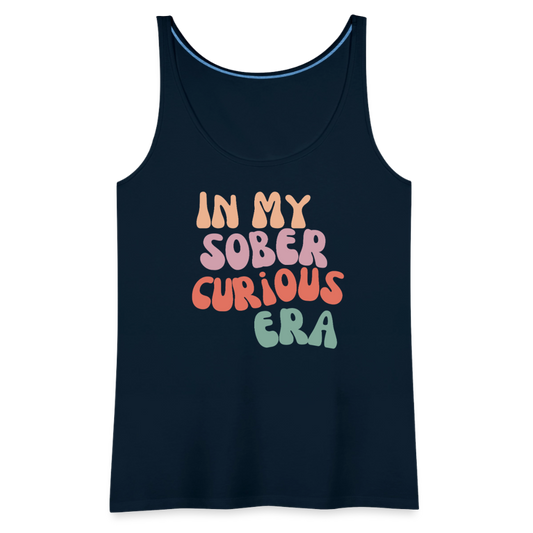 Sober Curious Era Premium Tank Top - deep navy
