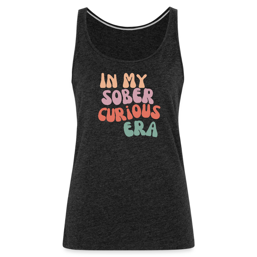 Sober Curious Era Premium Tank Top - charcoal grey