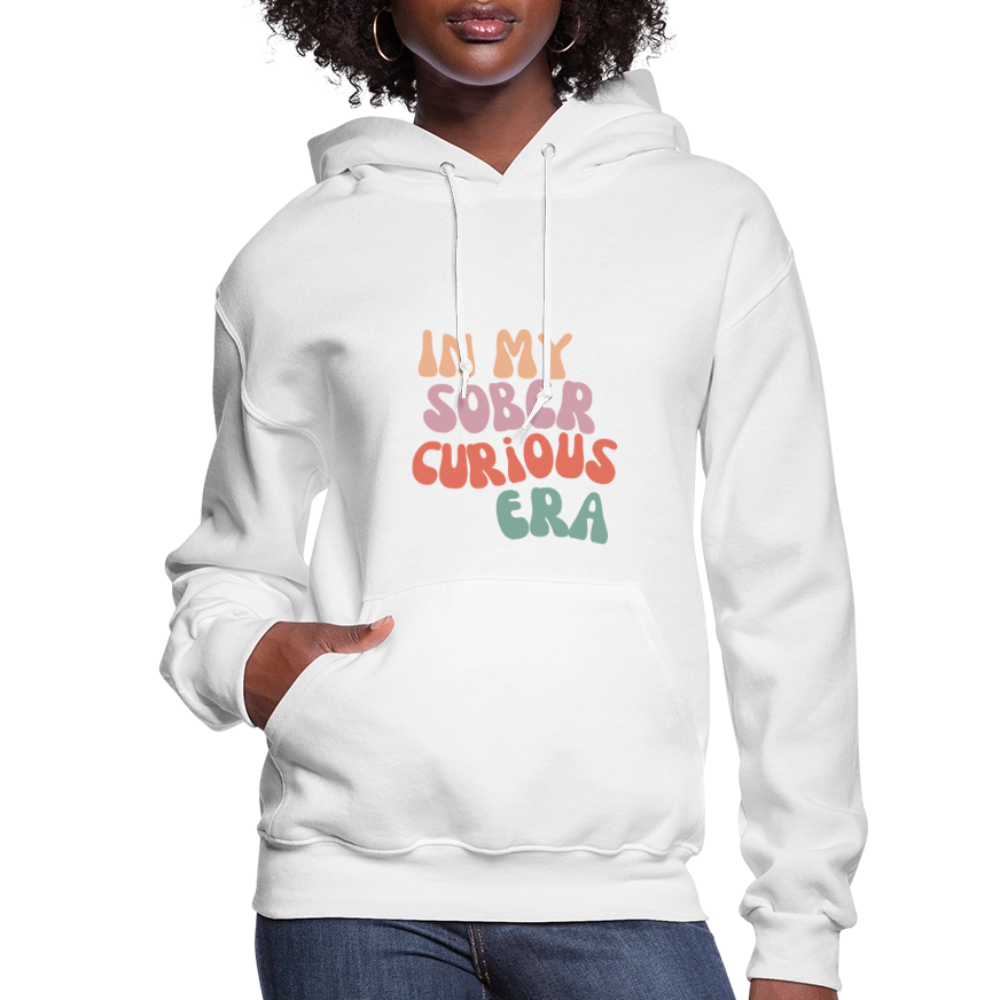 Sober Curious Era Women's Hoodie - white
