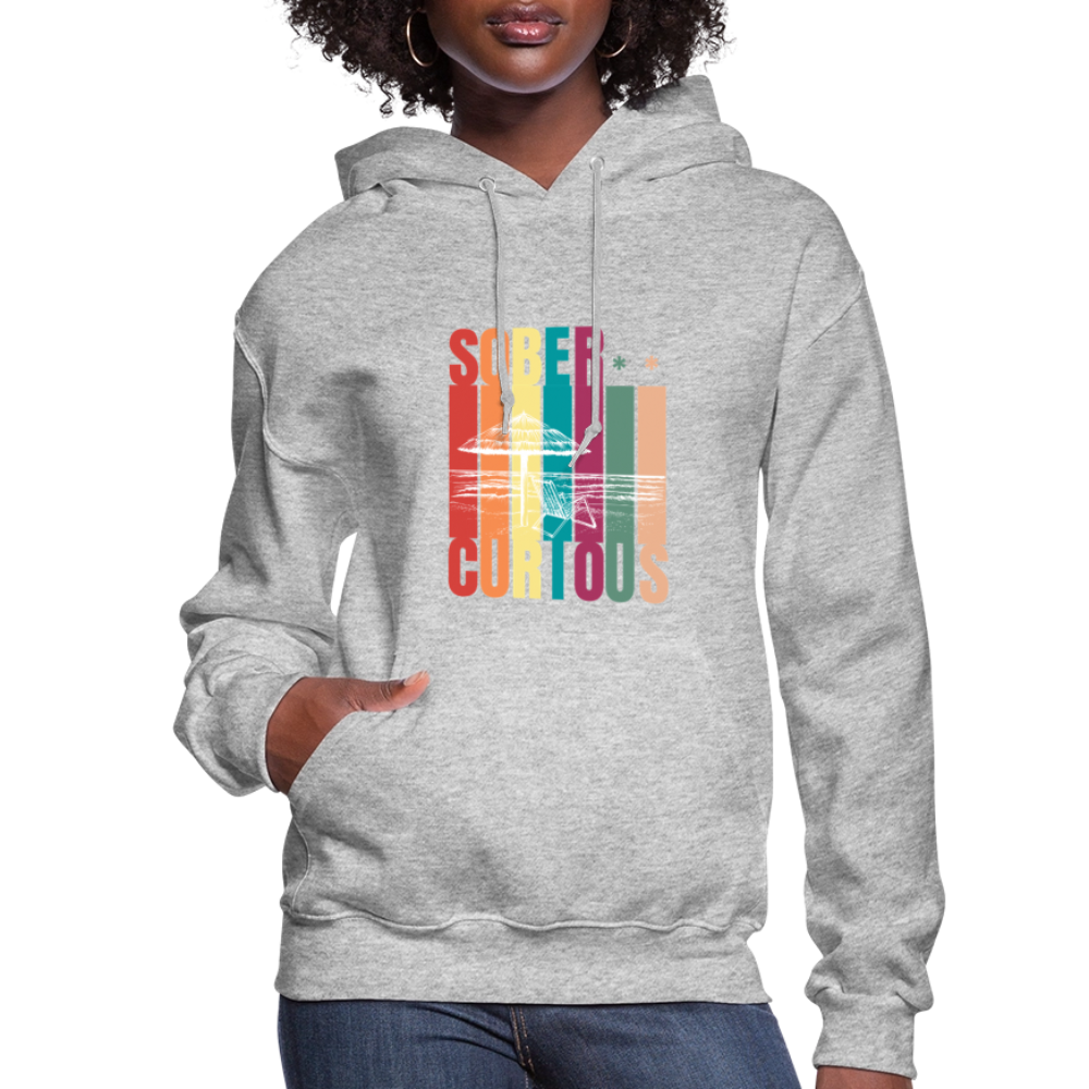 Sober Curious Beach Women's Hoodie - heather gray