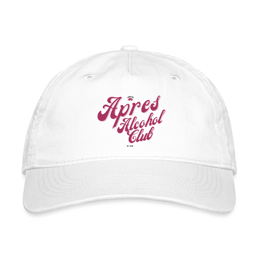 Apres Alcohol Club Baseball Cap - white