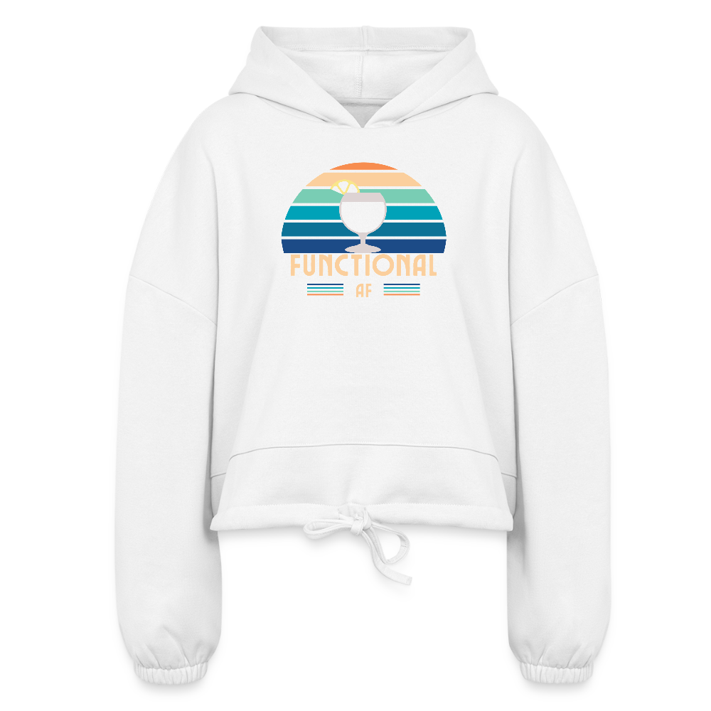 Functional AF cropped hoodie - white