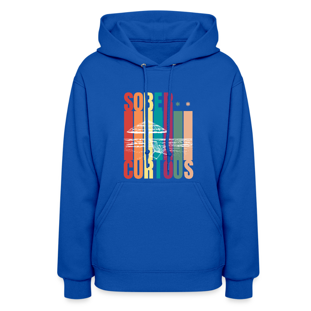 Sober Curious Beach Women's Hoodie - royal blue