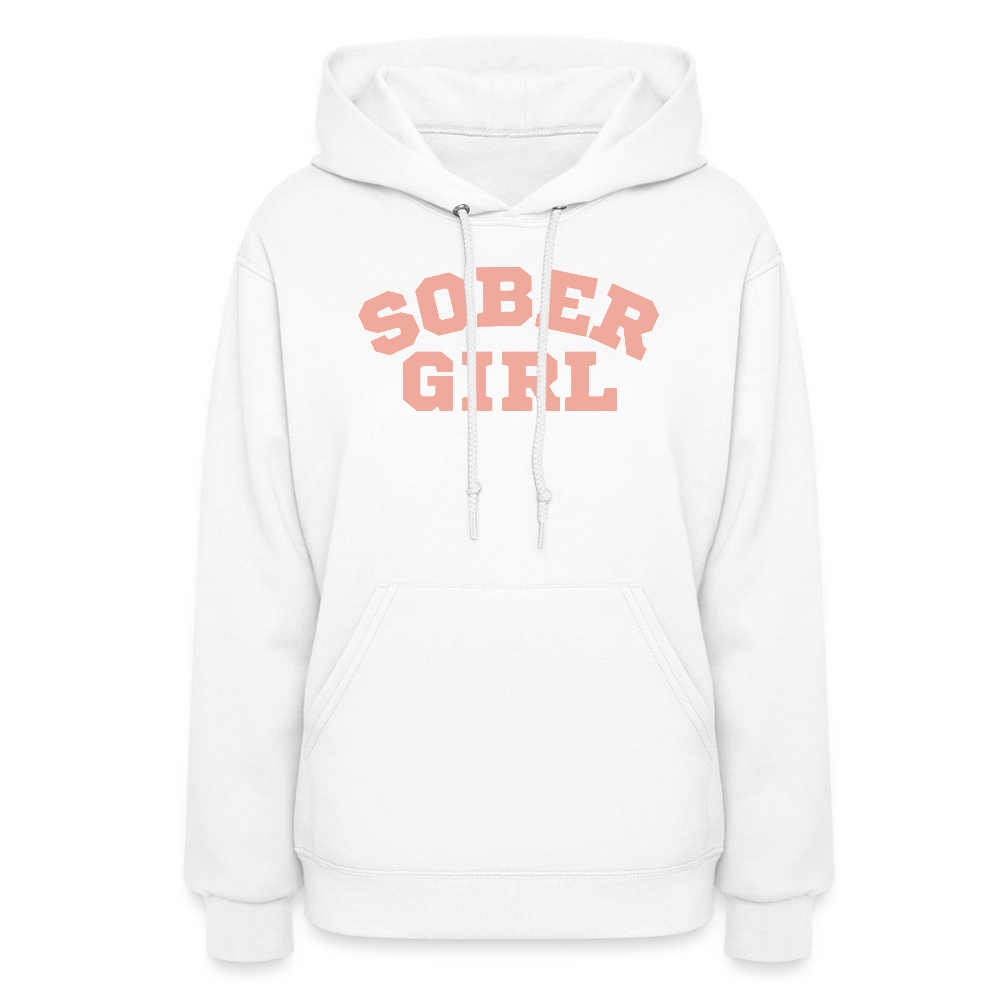 Sober Girl University Hoodie - white