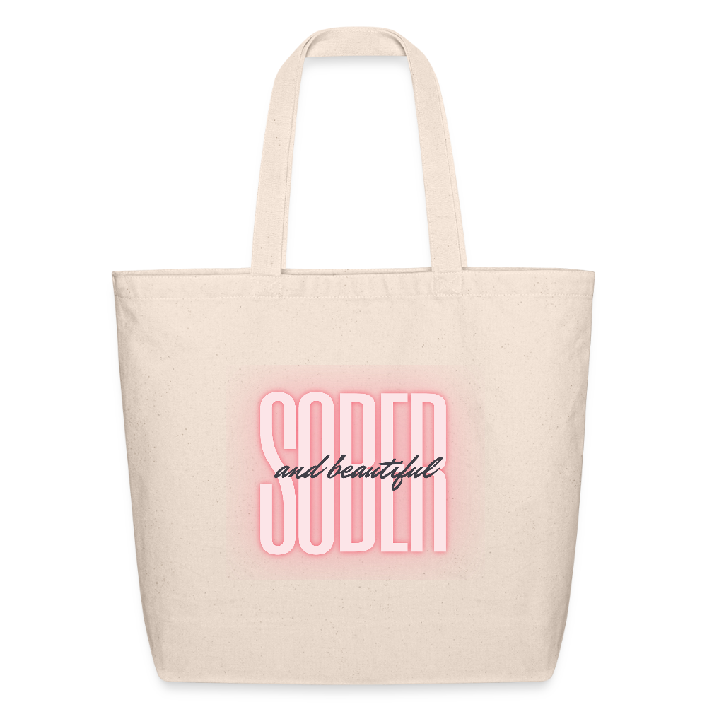 Sober & Beautiful Eco-Friendly Cotton Tote - natural