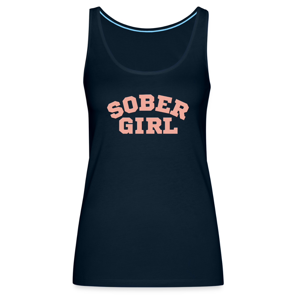 Sober Girl Premium Tank Top - deep navy