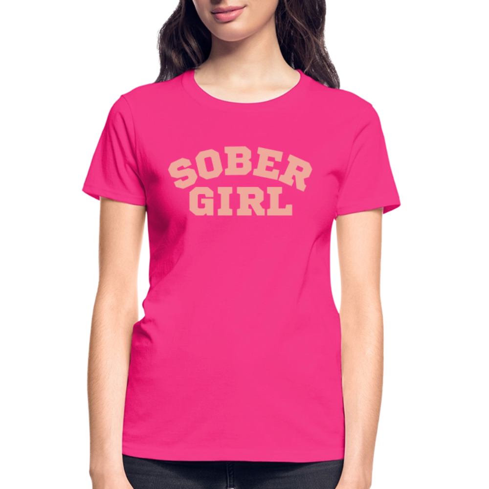 Sober Girl University Women’s Premium Organic T-Shirt - fuchsia