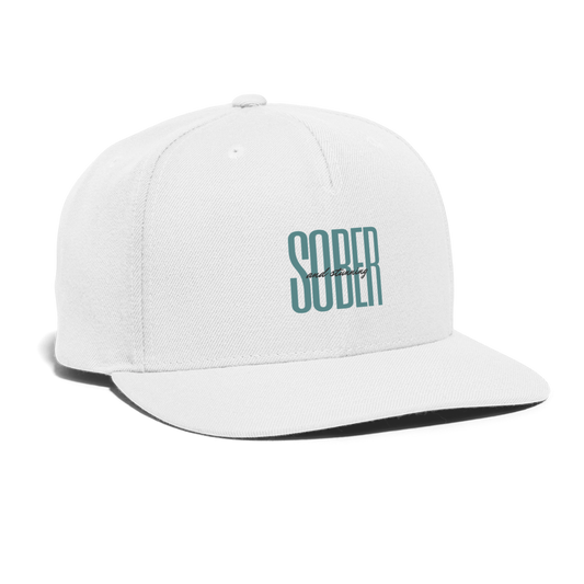 Sober & Beautiful Cap in teal - white
