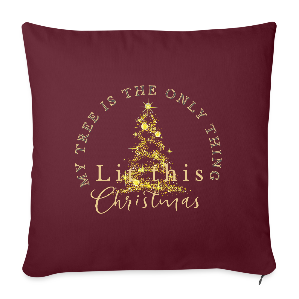 Only my Tree Throw Pillow Cover - burgundy