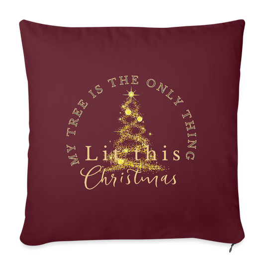 Only my Tree Throw Pillow Cover - burgundy
