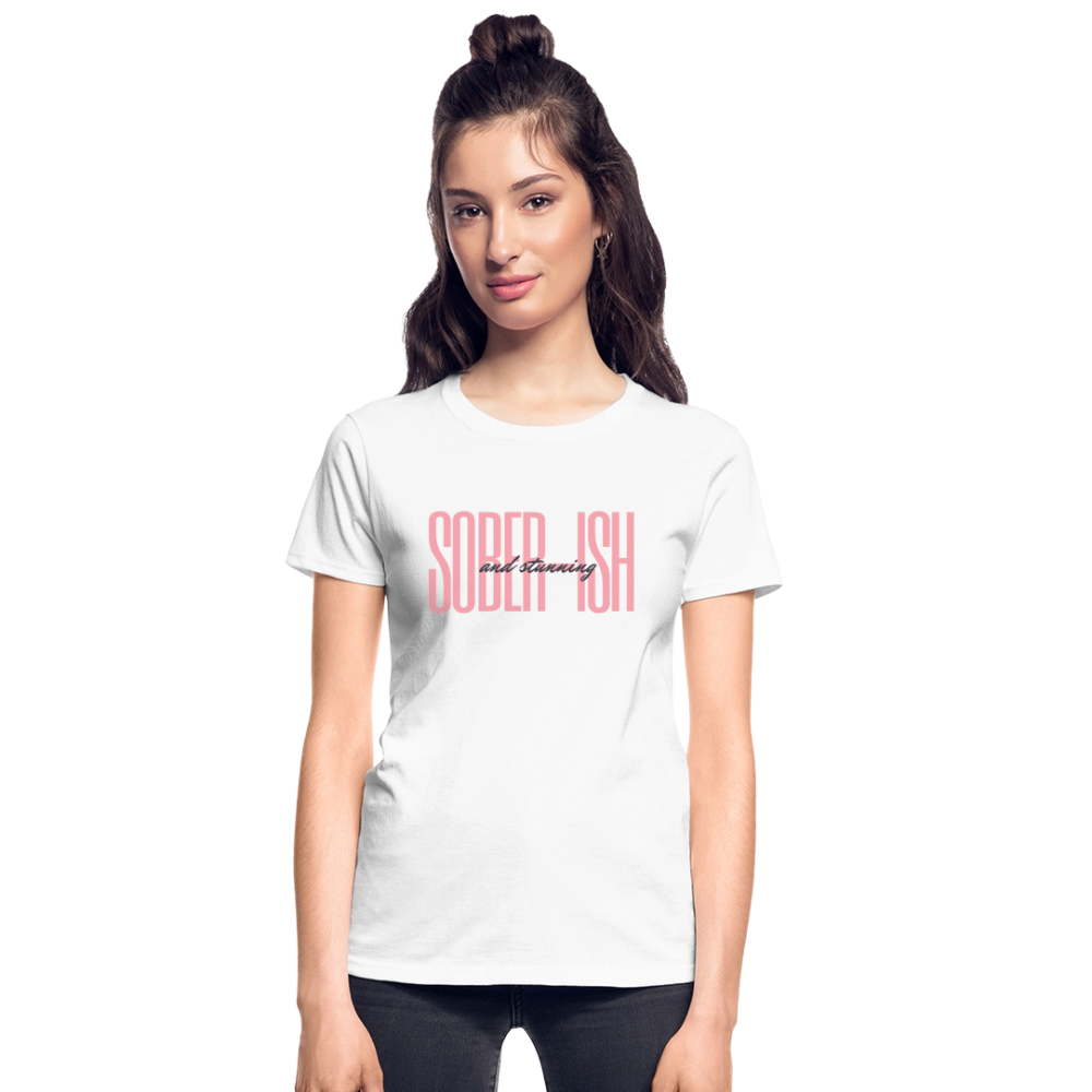Sober-ish and Stunning Women’s Premium Organic T-Shirt - white
