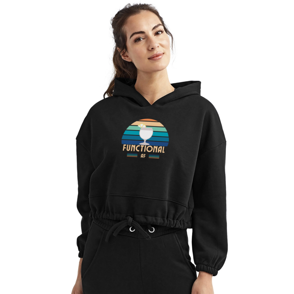 Functional AF cropped hoodie - black