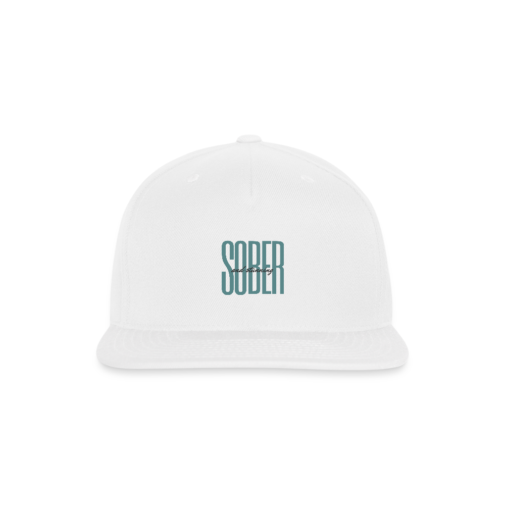 Sober & Beautiful Cap in teal - white