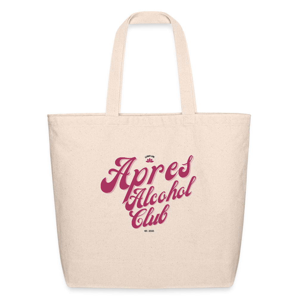 Apres Alcohol Club Eco-Friendly Cotton Tote - natural
