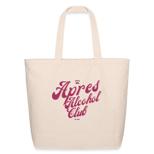 Apres Alcohol Club Eco-Friendly Cotton Tote - natural