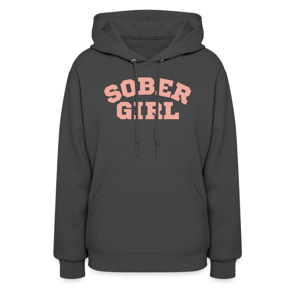 Sober Girl University Hoodie - asphalt