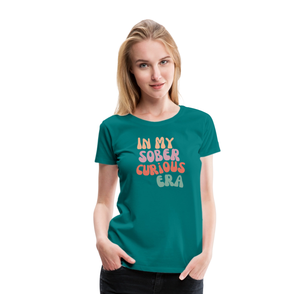 Sober Curious Era Women’s Premium T-Shirt - teal