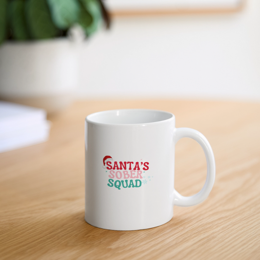 Santa's Sober Squad Coffee/Tea Mug - white