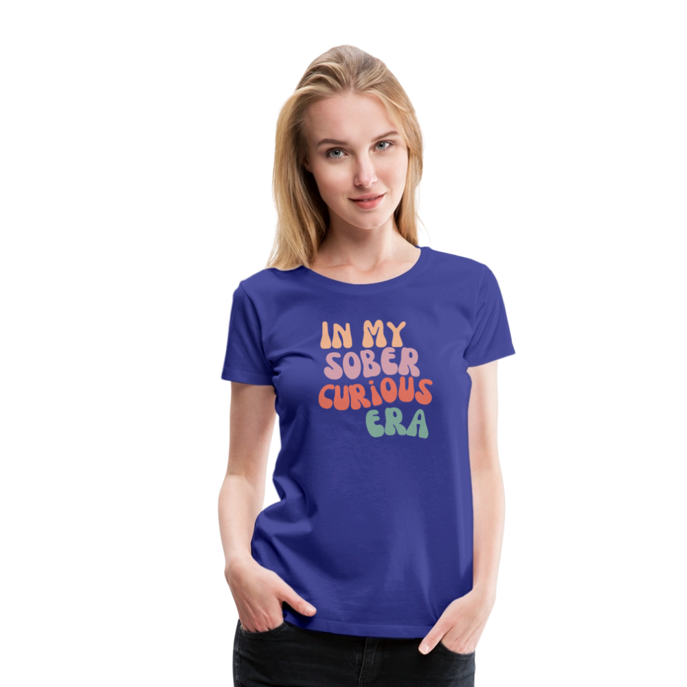Sober Curious Era Women’s Premium T-Shirt - royal blue