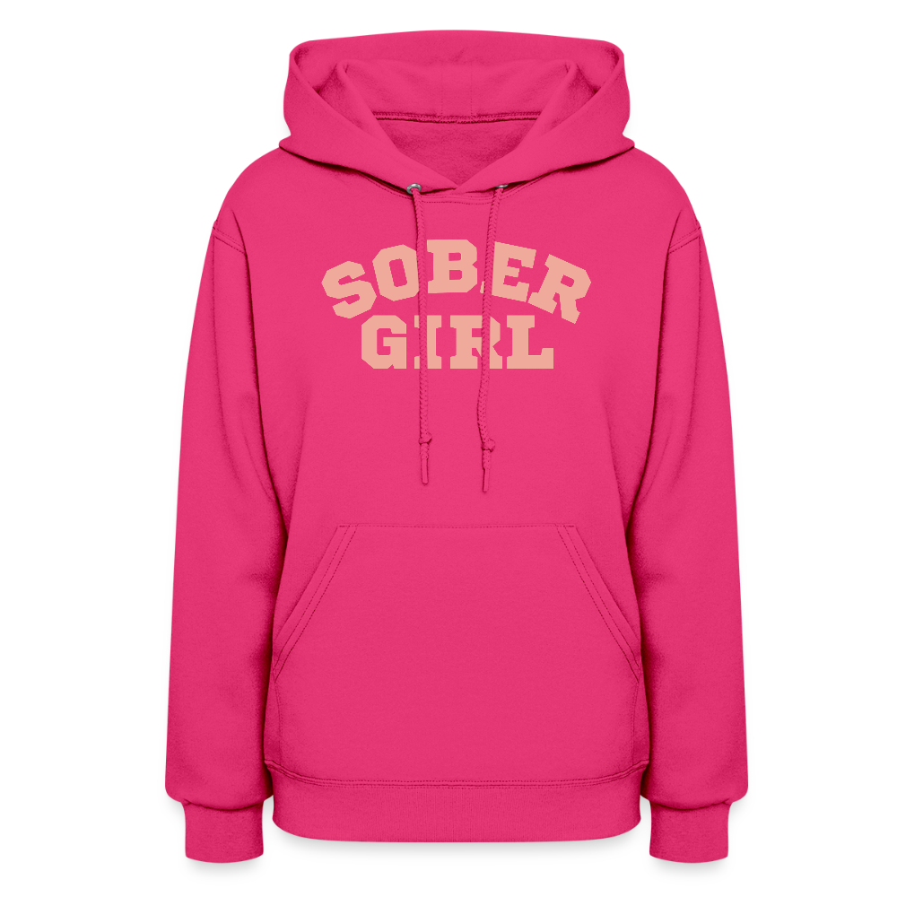 Sober Girl University Hoodie - fuchsia