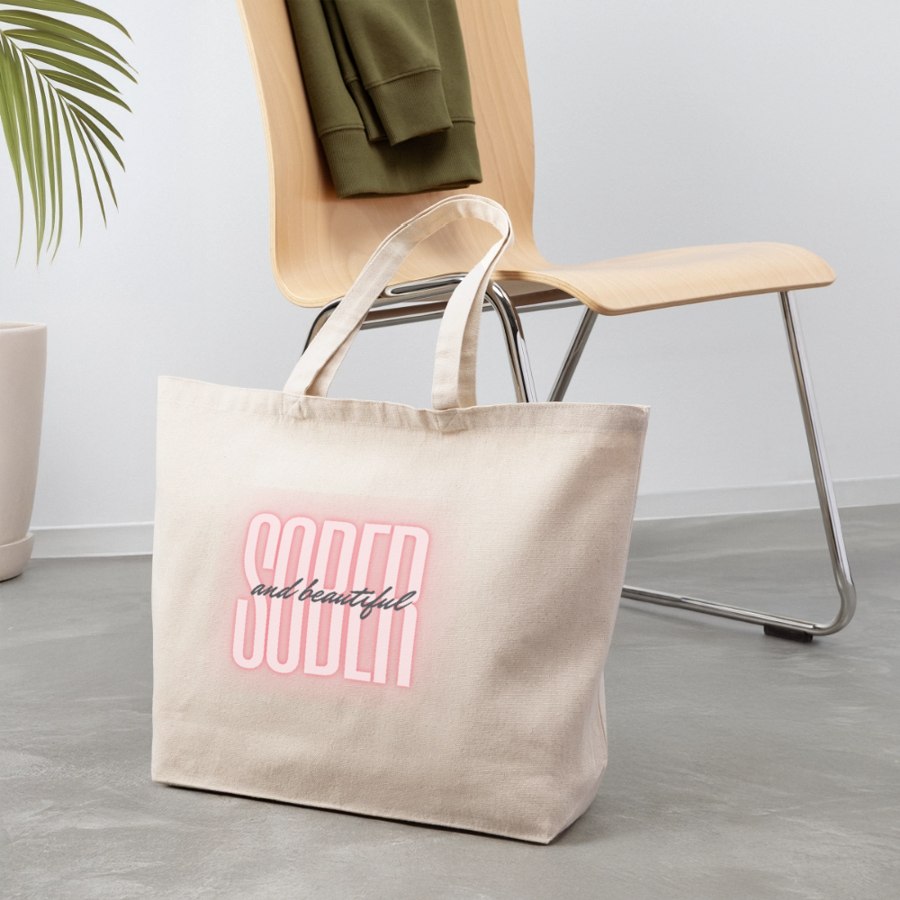 Sober & Beautiful Eco-Friendly Cotton Tote - natural