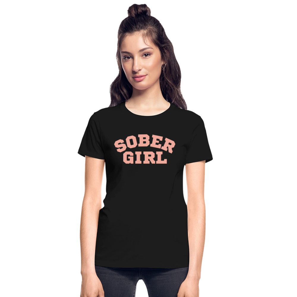Sober Girl University Women’s Premium Organic T-Shirt - black