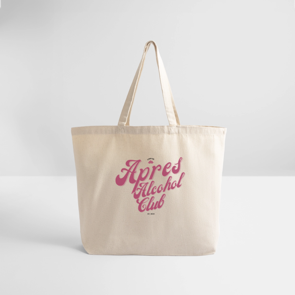 Apres Alcohol Club Eco-Friendly Cotton Tote - natural