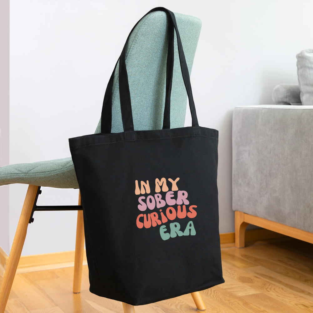 Sober Curious Era  Eco-Friendly Cotton Tote - black