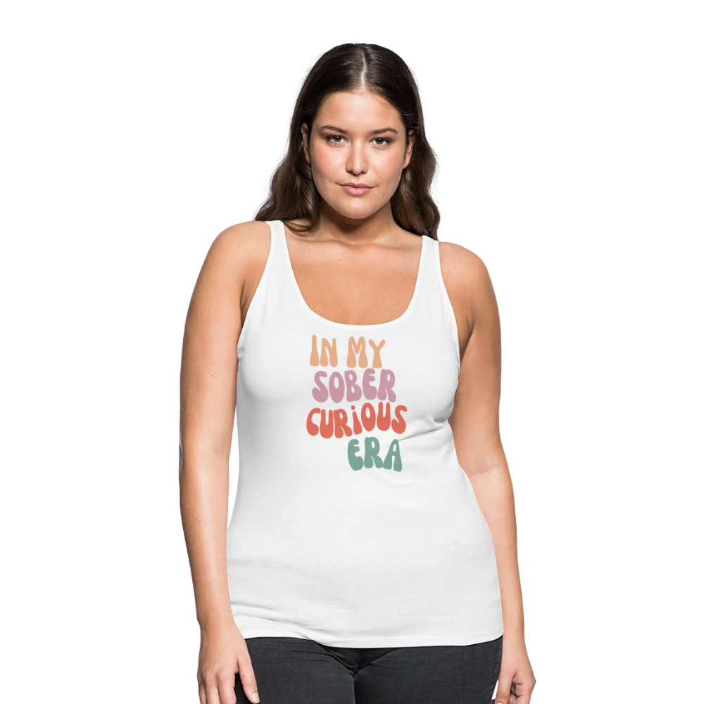 Sober Curious Era Premium Tank Top - white