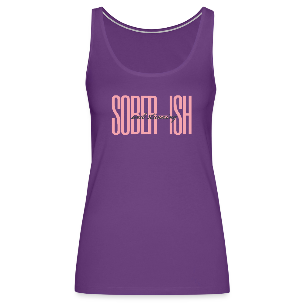 Sober-ish and Stunning Premium Tank Top - purple