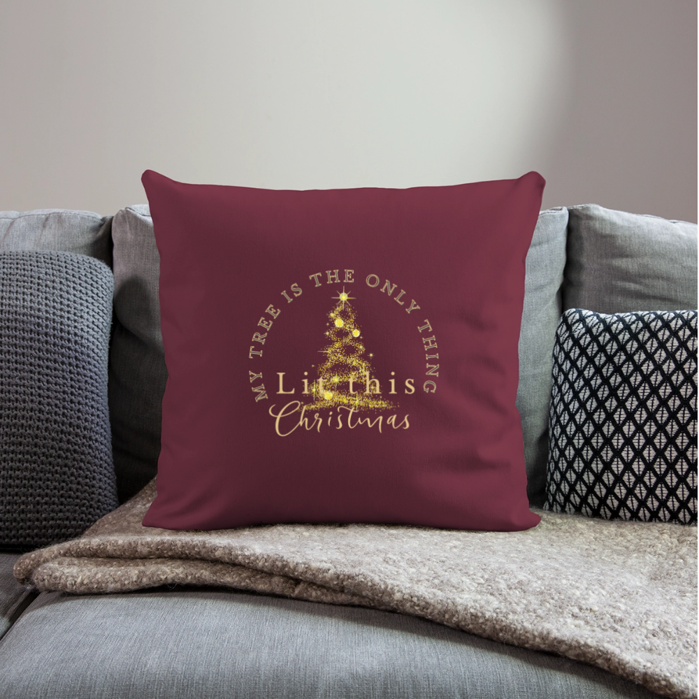 Only my Tree Throw Pillow Cover - burgundy