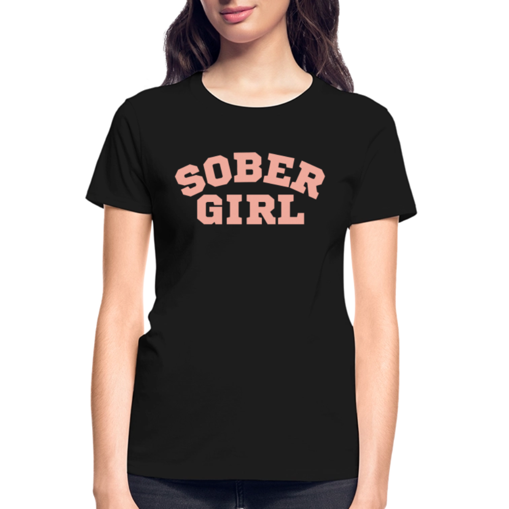 Sober Girl University Women’s Premium Organic T-Shirt - black