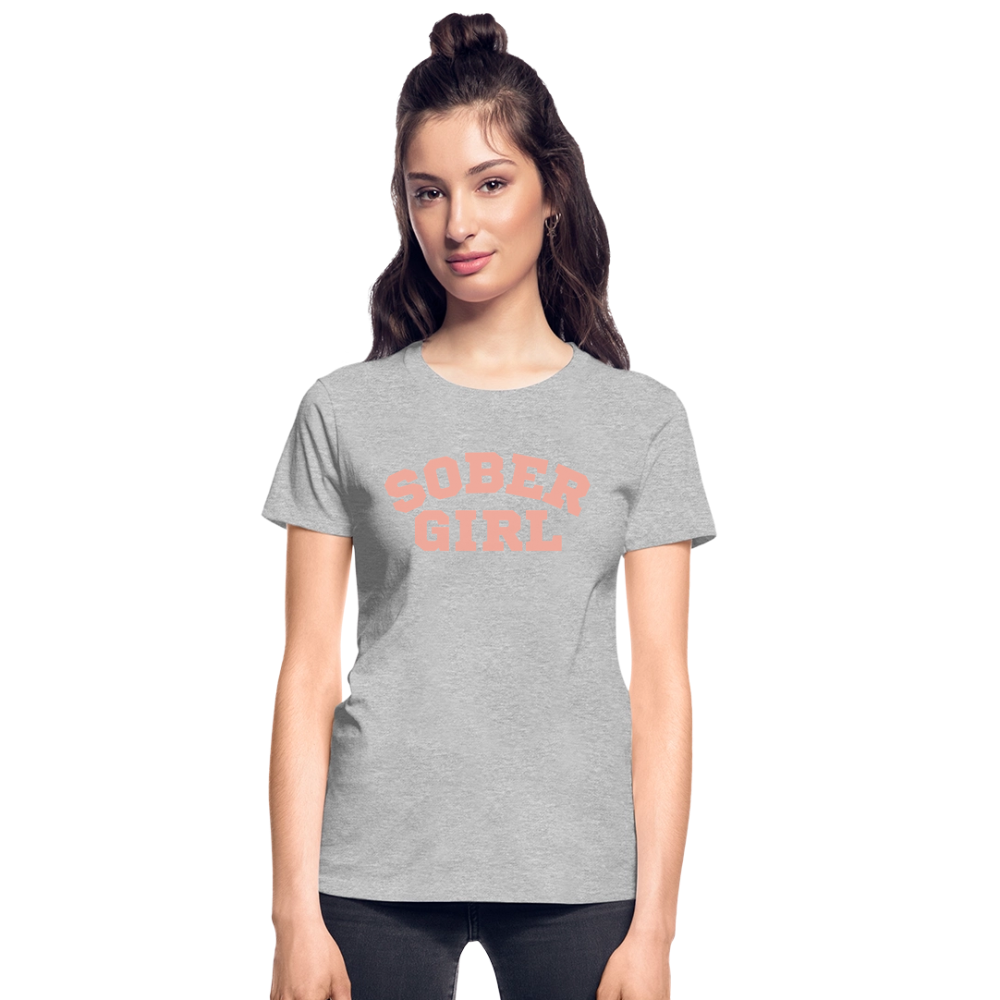 Sober Girl University Women’s Premium Organic T-Shirt - heather gray