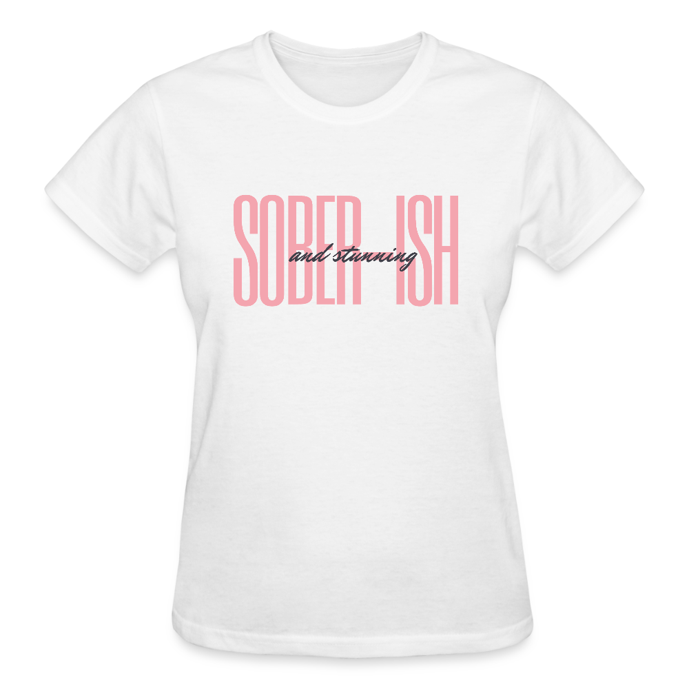 Sober-ish and Stunning Women’s Premium Organic T-Shirt - white